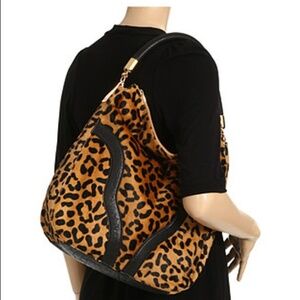 Badgley Mischka Leopard Print Hobo Bag